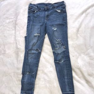 hand made ripped jeans